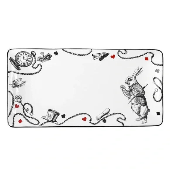 Alice in Wonderland White Rabbit Ceramic Food Platter. - Picture 5 of 8